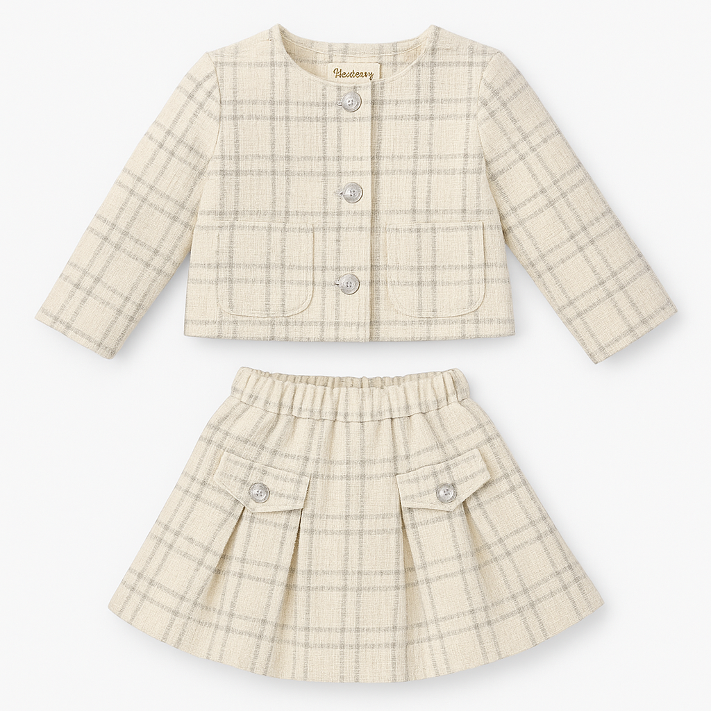Sparkly Tweed Jacket & Skirt Set
