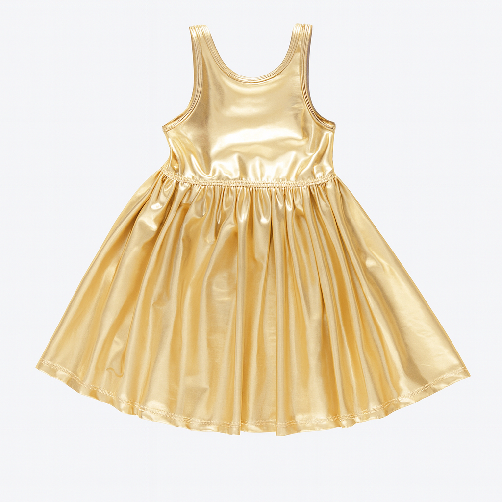 Girls Liza Gold Dress