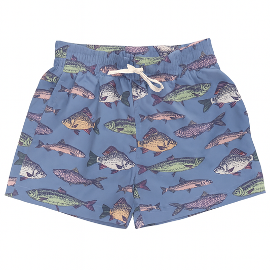 Baby Boys Swim Trunk -Bluestone Multi Fishes