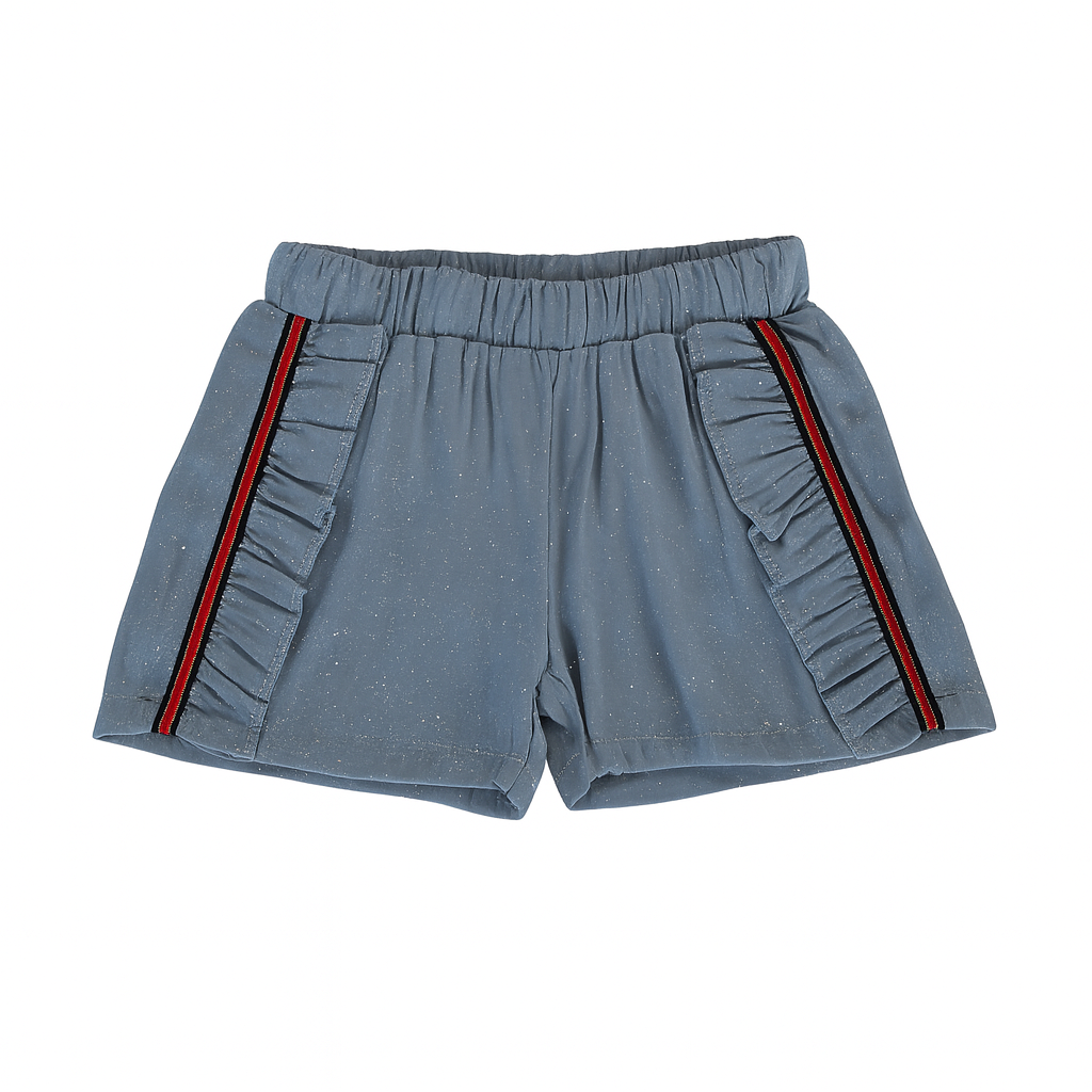 Blue Ruffle Shorts