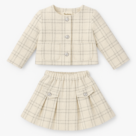 Sparkly Tweed Jacket & Skirt Set