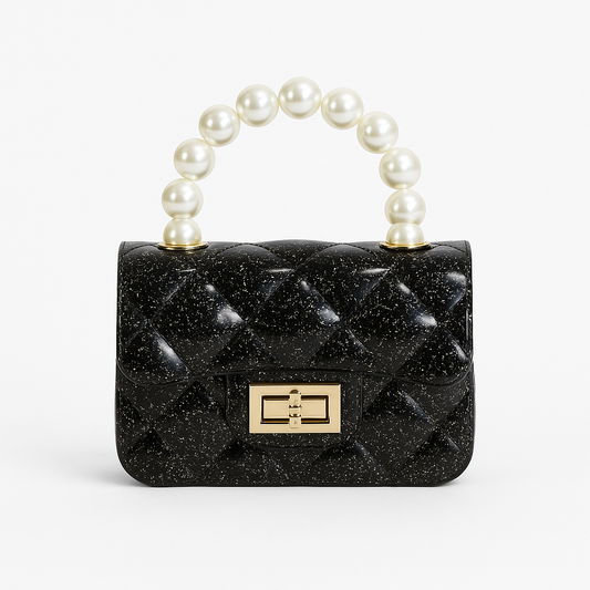 Quilted Jelly Black Bag