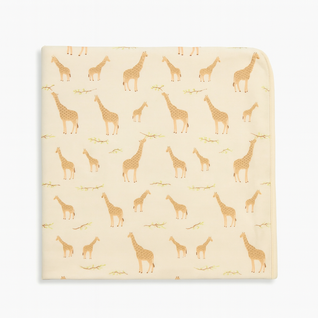 Cream Jolie Giraffe  Blanket