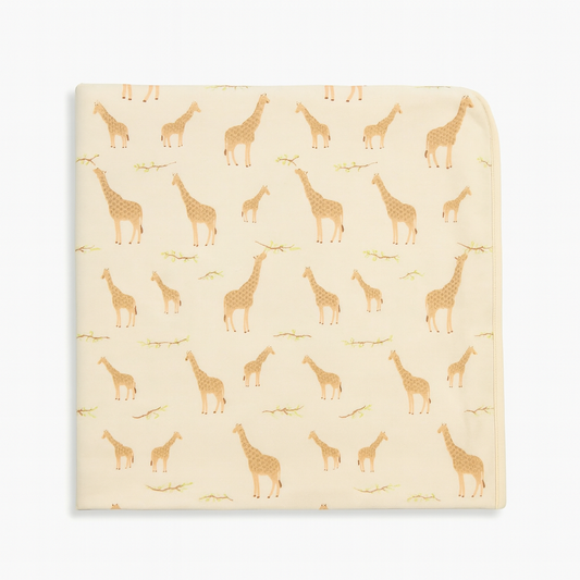 Cream Jolie Giraffe  Blanket