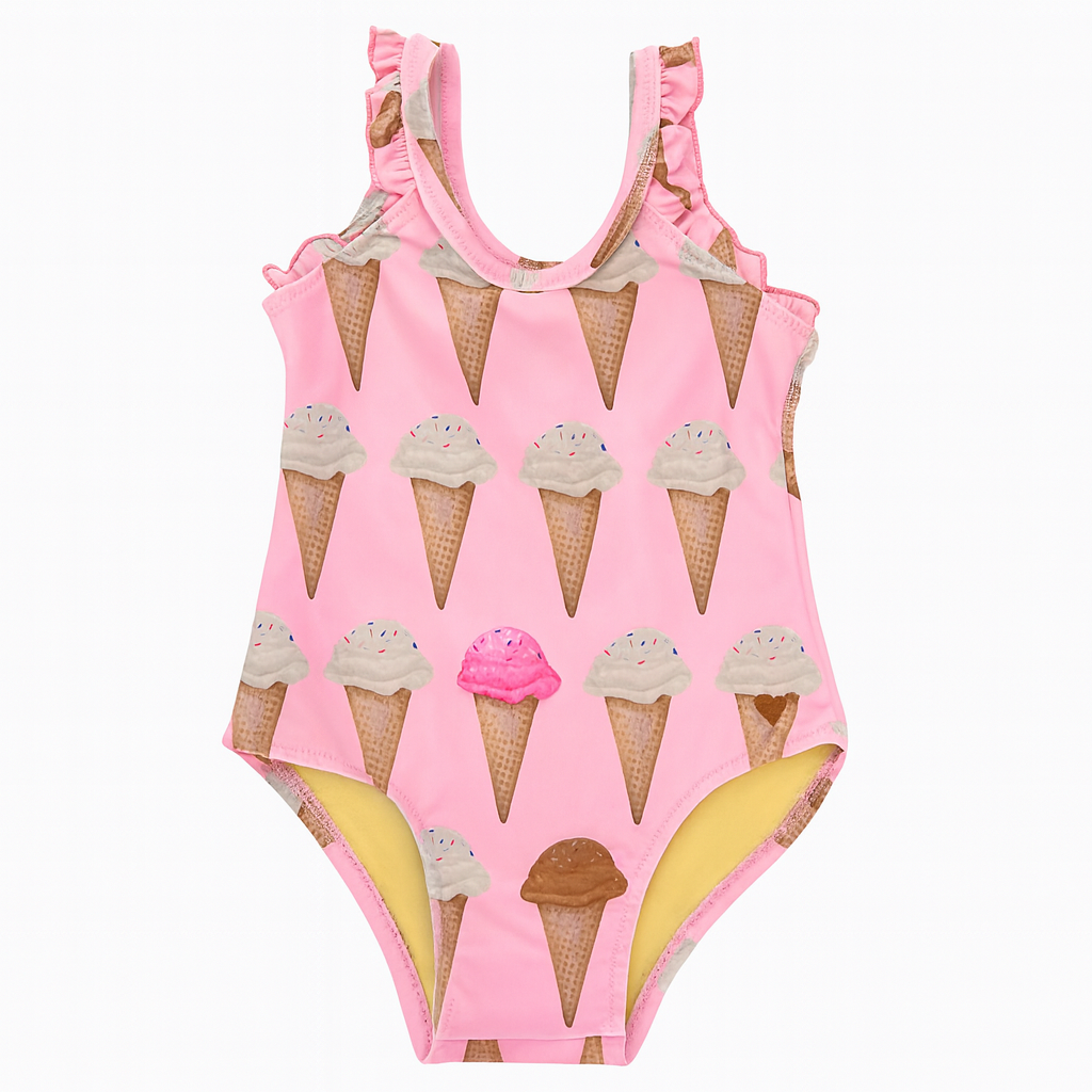 Girls Claire Suit -Neapolitan Ice Cream Cones