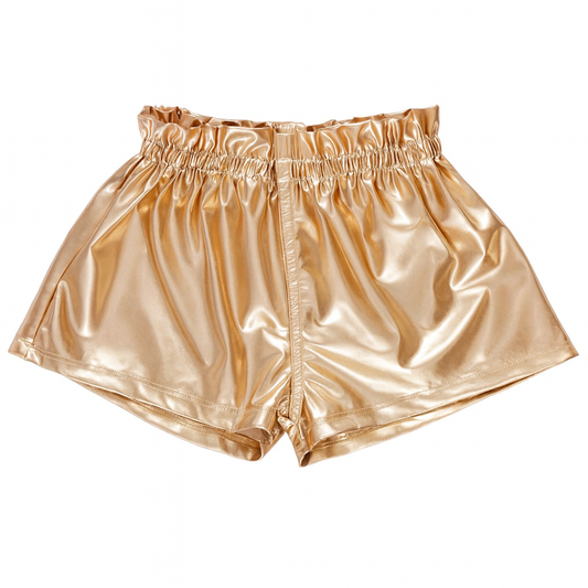 Girls Lame Theodore Short, Gold