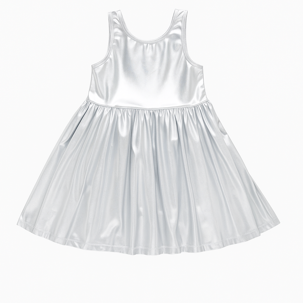 Girls Liza Dress, Silver