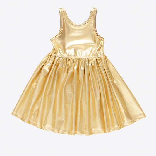 Girls Liza Gold Dress