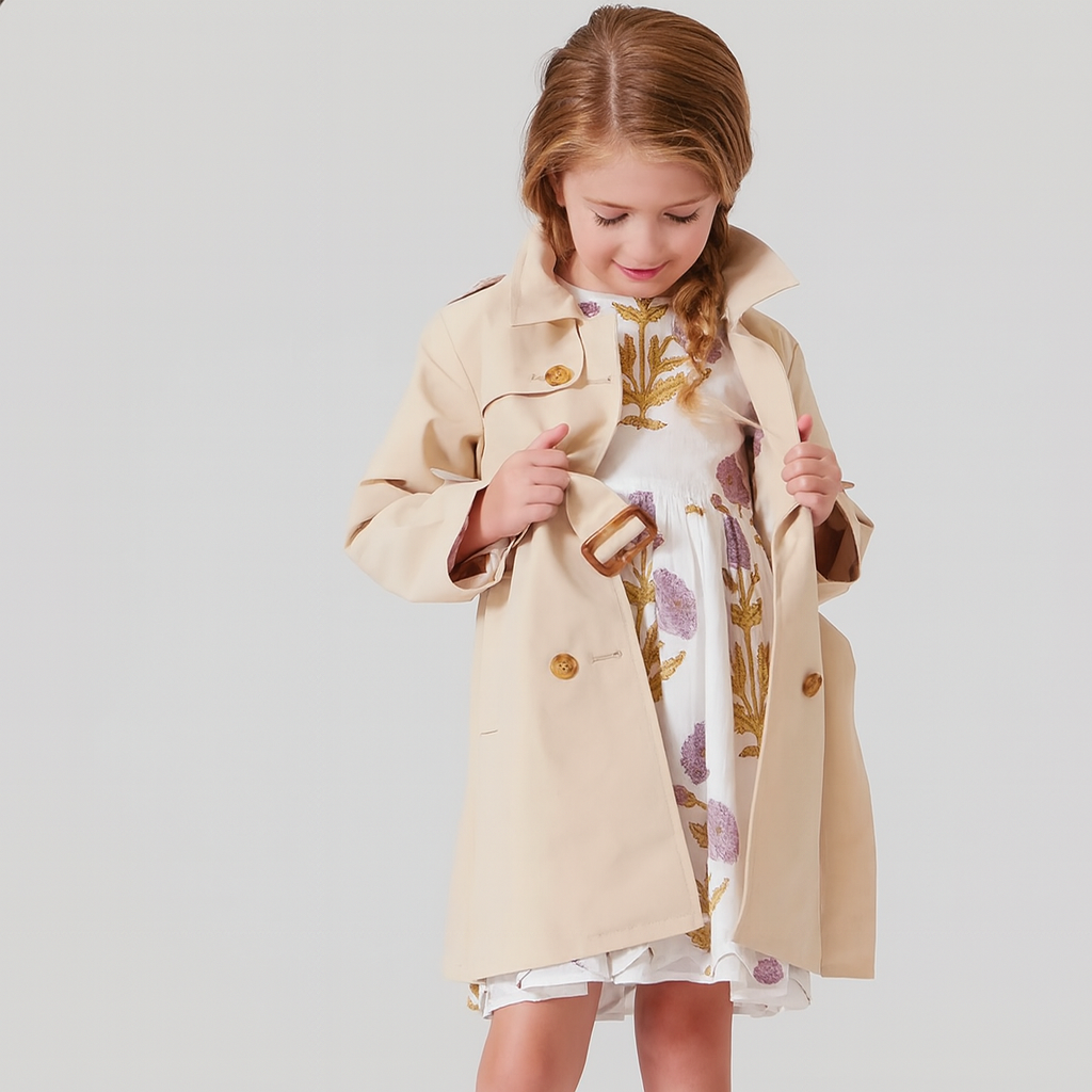 Girls Trudy Trench Coat, Beige