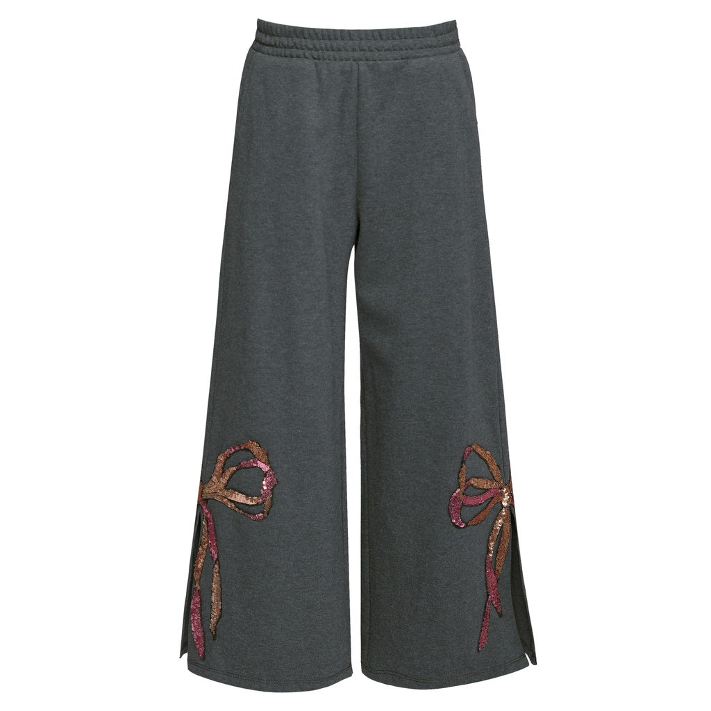 Sequins Bow Sweatshirt & Pant Set