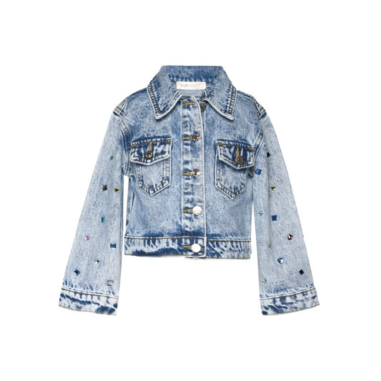Denim Jacket W/ Stones & Jeans Set