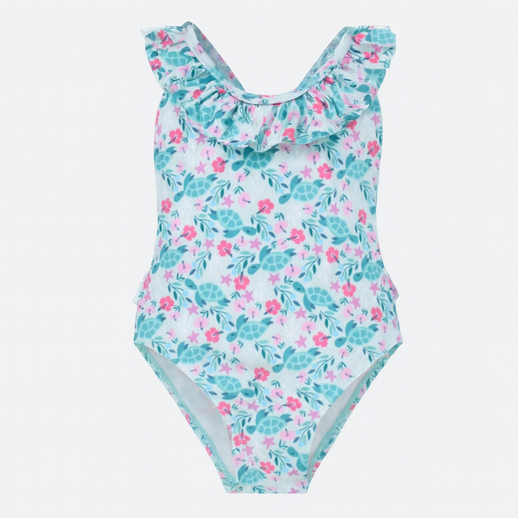 Botanical Turtles Mindy Crossback Swimsuit
