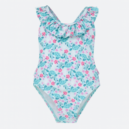 Botanical Turtles Mindy Crossback Swimsuit