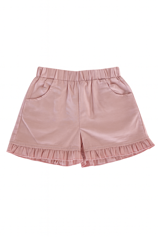 Pink Ruffle Hem Short