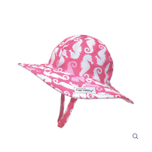 Happy Pink Seahorses Splash Hat