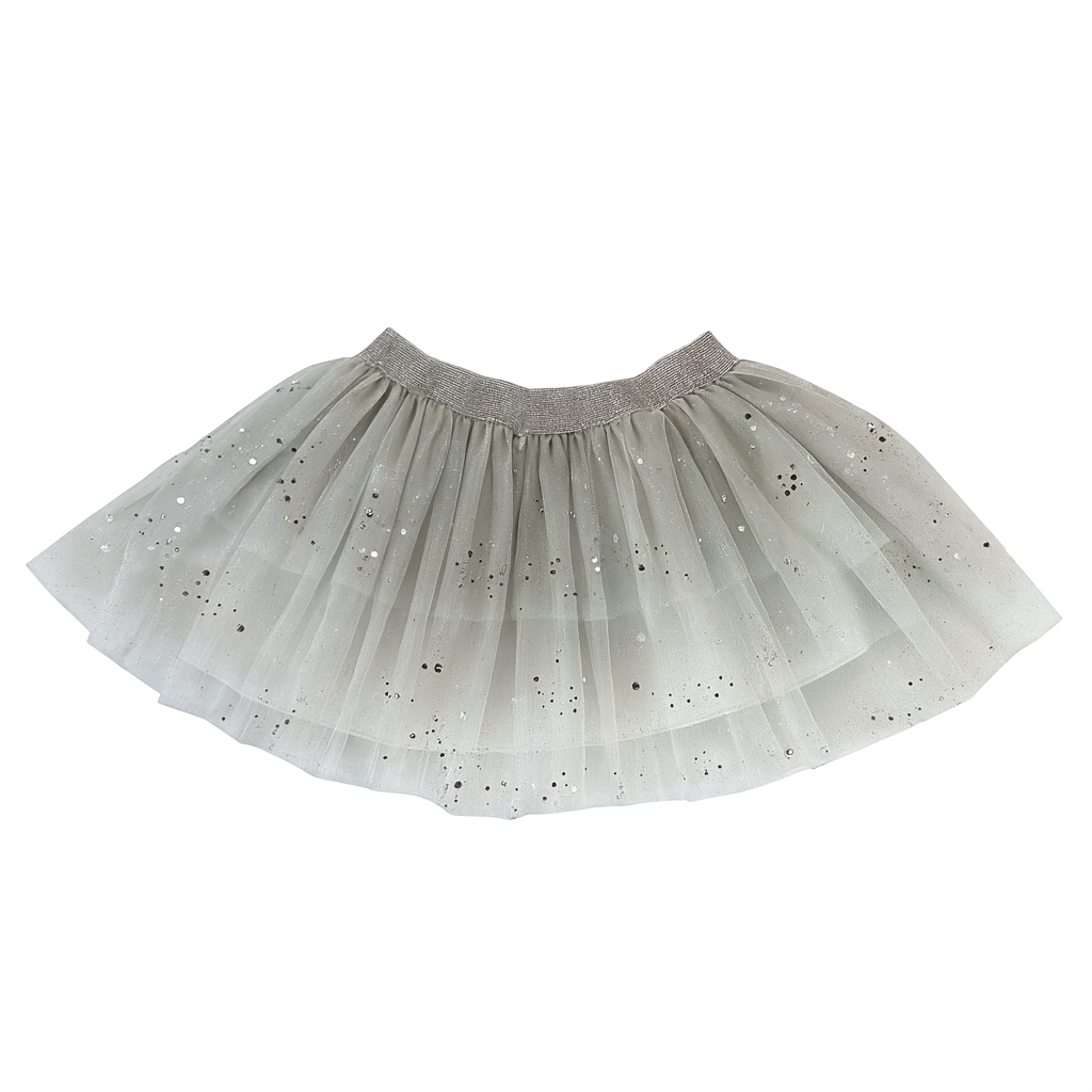 Silver Dots Tutu Skirt