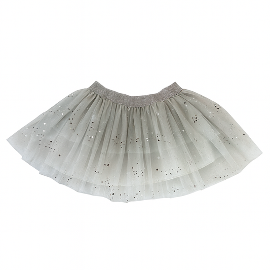 Silver Dots Tutu Skirt