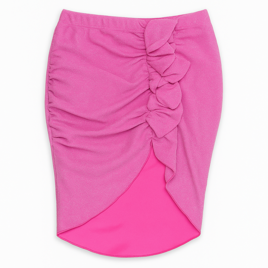 Cinched Skirt- Shimmer Pink