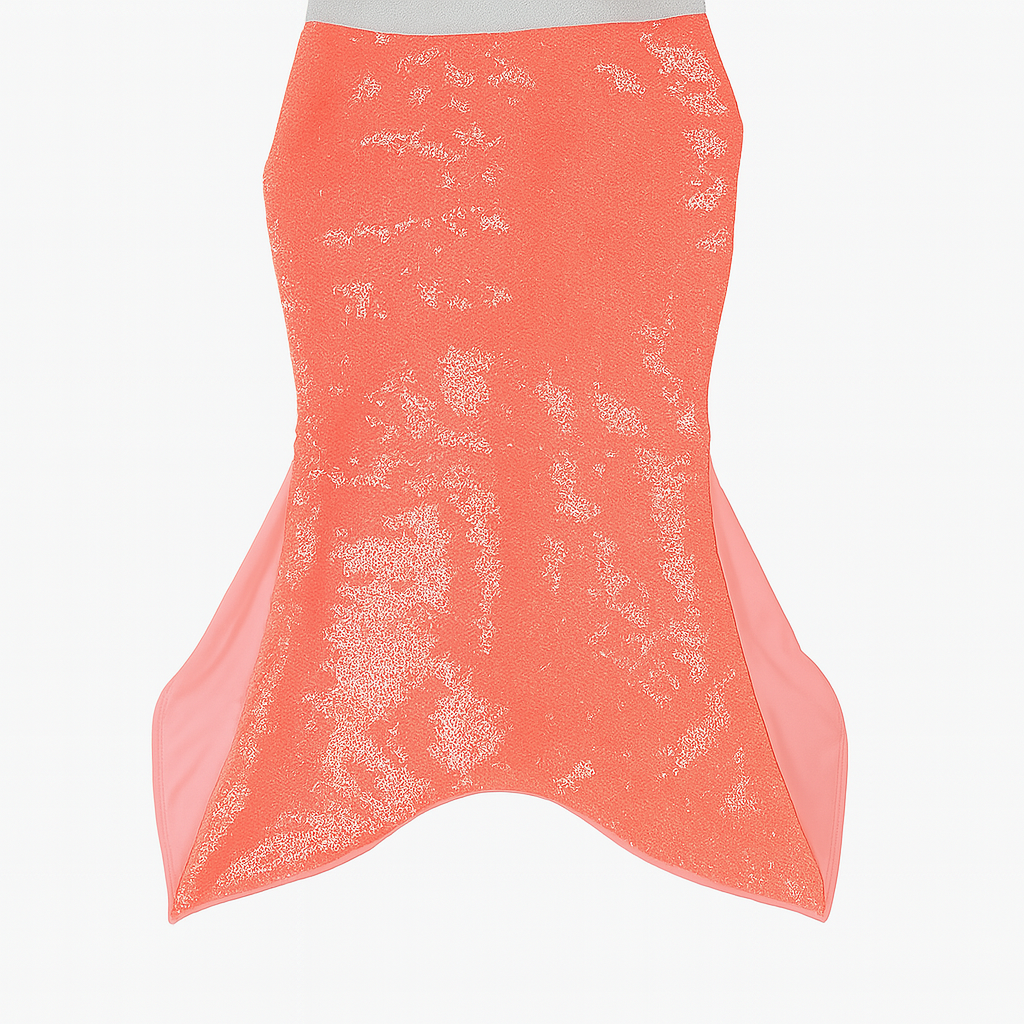 Coral Sequin Mermaid Tail Cover Up