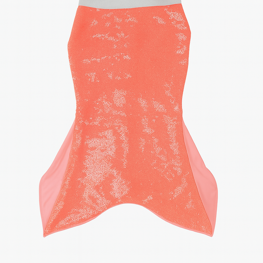 Coral Sequin Mermaid Tail Cover Up