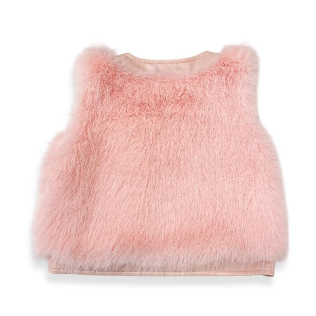 Pink Faux Fur Vest