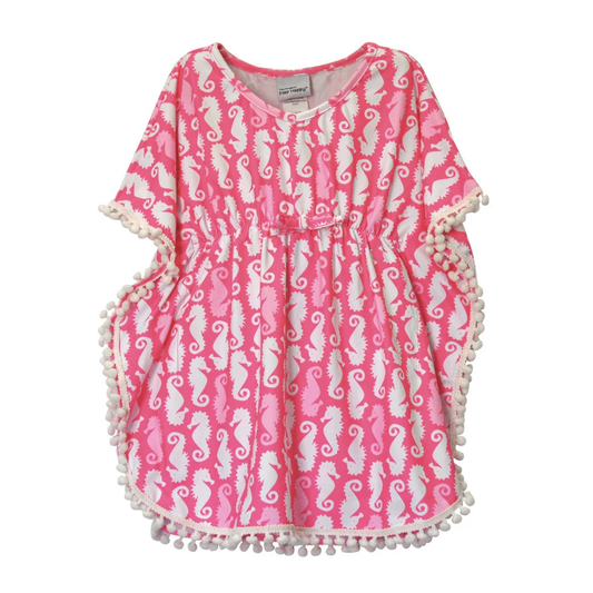 Happy Pink Seahorse Kaia Beach Cover-up