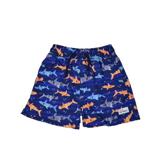 Artsy Sharks Swim Trunks