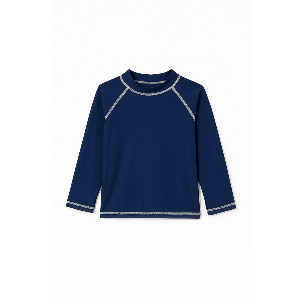 Navy Rash Guard Swim Top
