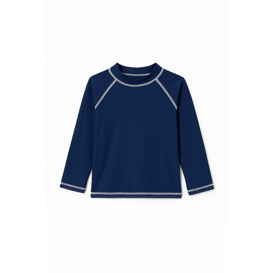 Navy Rash Guard Swim Top