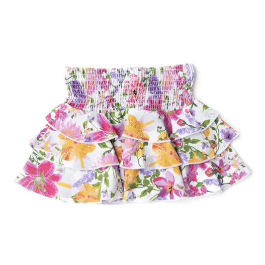 Summer Gardens Smocked Ruffle  Skirt